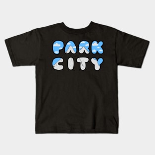 Park City Ski Mountain Letters Kids T-Shirt